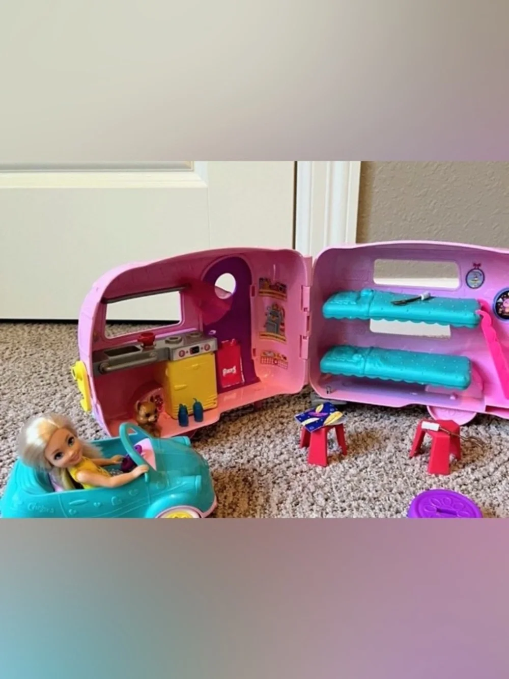 Barbie Camper and Car Set with Accessories